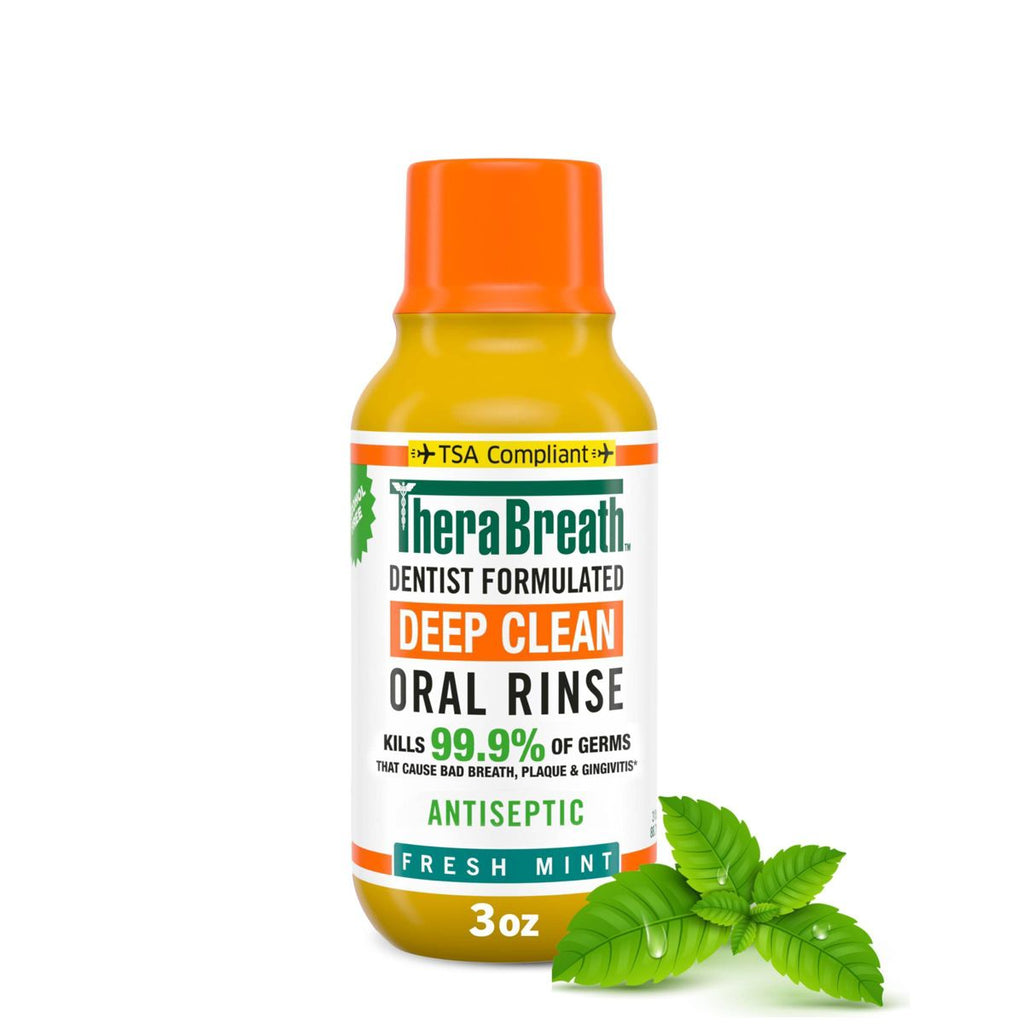 TheraBreath Deep Clean Mouthwash - Fresh Mint - 3oz