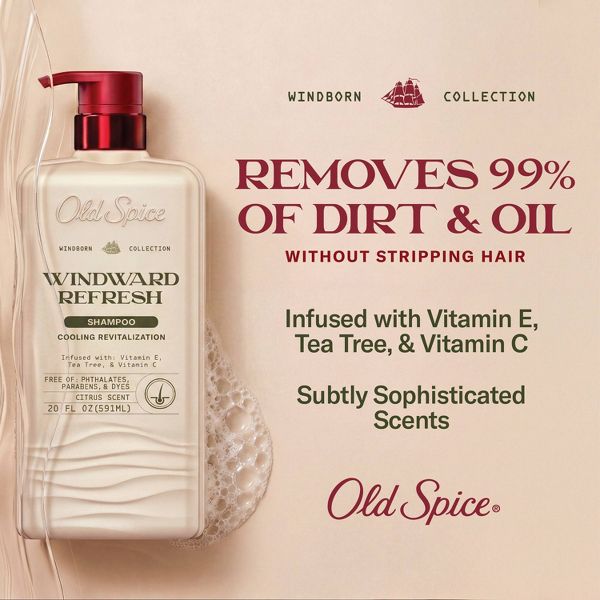 Old Spice Windborn Windward Refreshing Shampoo - 20 fl oz