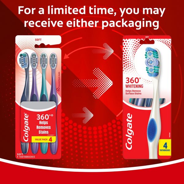 Colgate 360 Optic White Whitening Toothbrush - Soft