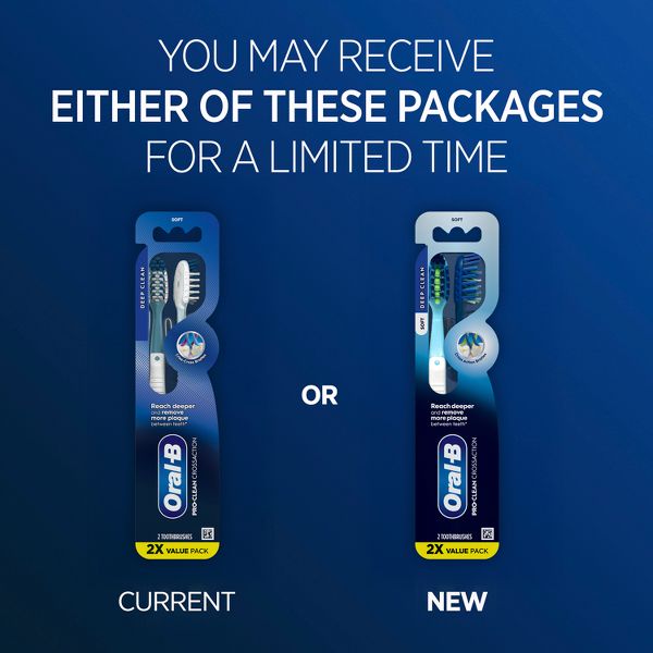 Oral-B CrossAction All In One Toothbrushes, Deep Plaque Removal, Soft - 2ct