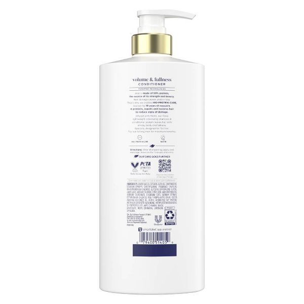 Dove Beauty Volume + Fullness Hair Conditioner Pump with Biotin & Bio-Protein Care - 28 fl oz
