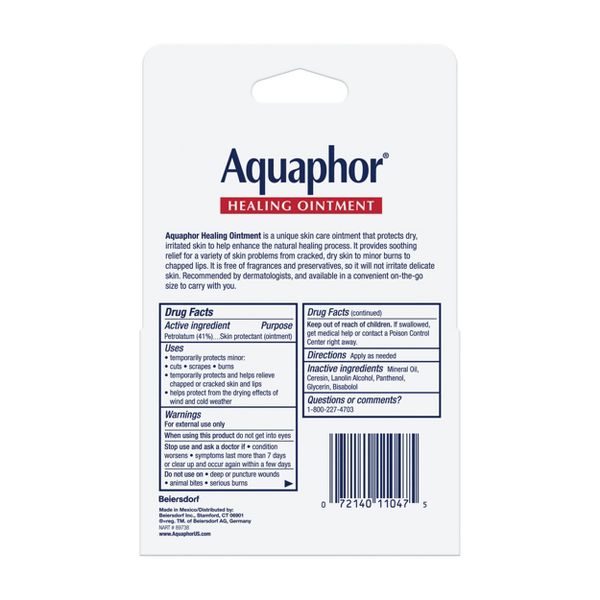 Aquaphor Healing Ointment Skin Protectant and Moisturizer for Dry and Cracked Skin Unscented - 2pk/0.35oz