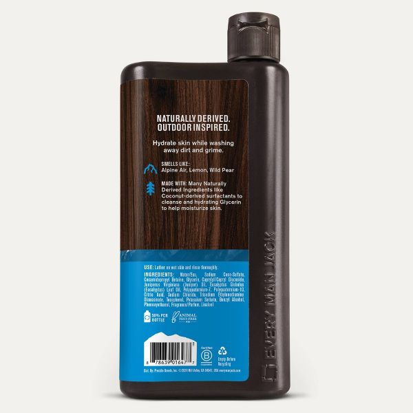 Every Man Jack Mountain Air 16.9 fl oz Body Wash + 2 Pack/3oz Each Deodorant
