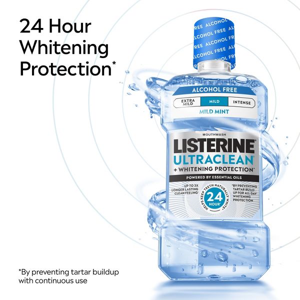 Listerine Ultraclean Alcohol-Free Tartar Control Mild Mouthwash - Arctic Mint - 500ml