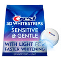 Crest 3DWhitestrips Sensitive + LED Light At-Home Teeth Whitening Kit - 14 Treatments