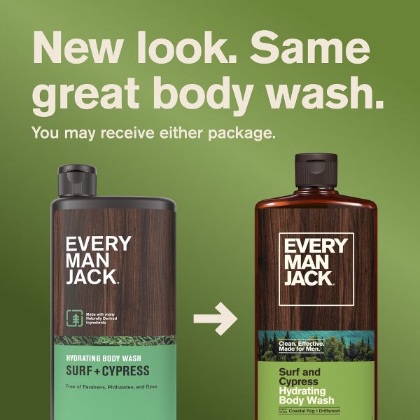 Every Man Jack Hydrating Body Wash - Surf + Cypress - 16.9 fl oz