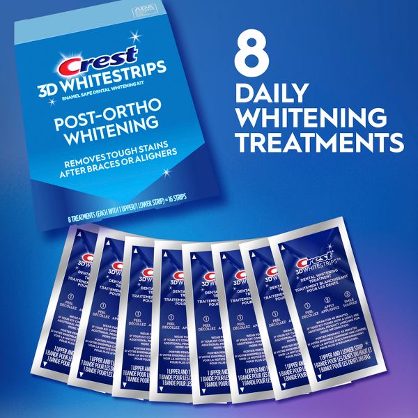 Crest 3D Whitestrips Post-Ortho Whitening System - 8ct