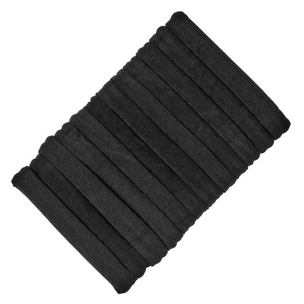 scünci No Damage Super Comfy Hosiery Elastic Hair Tie Ponytailers - Black - All Hair - 12pcs