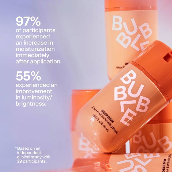 Bubble Skincare Deep Dive AHA + PHA Exfoliating Face Mask - 1.52 fl oz