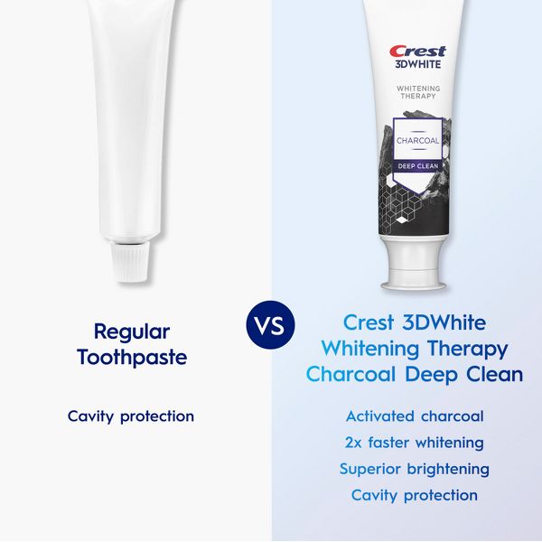 Crest 3D Whitening Therapy Charcoal Deep Clean Toothpaste - 4.6oz