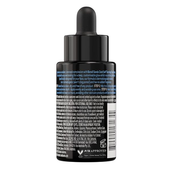 Bondi Sands Self Tanner Tanning Drops for Face and Body - Dark - 1.01 fl oz