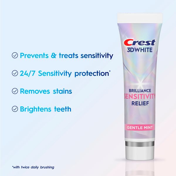 Crest 3D White Advanced Sensitivity Relief Whitening Toothpaste - 3.9oz