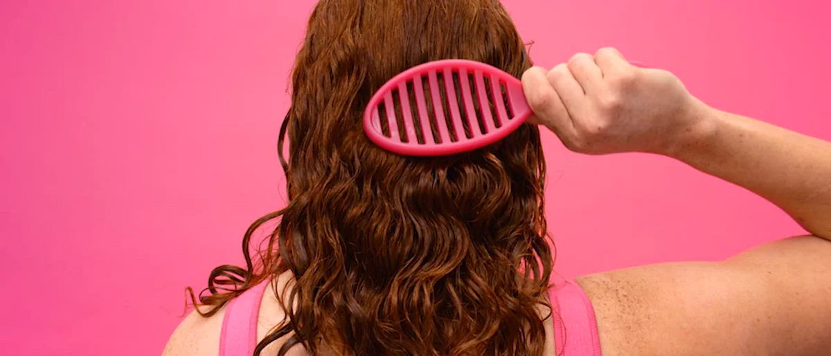 Wet Brush Speed Dry Detangler Hair Brush for Quick Heat Drying Styles - Frost Pink