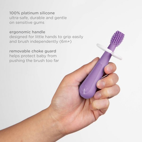 Ubbi Grow with Me 3 Stage Toothbrush Training Set, Polaris Blue