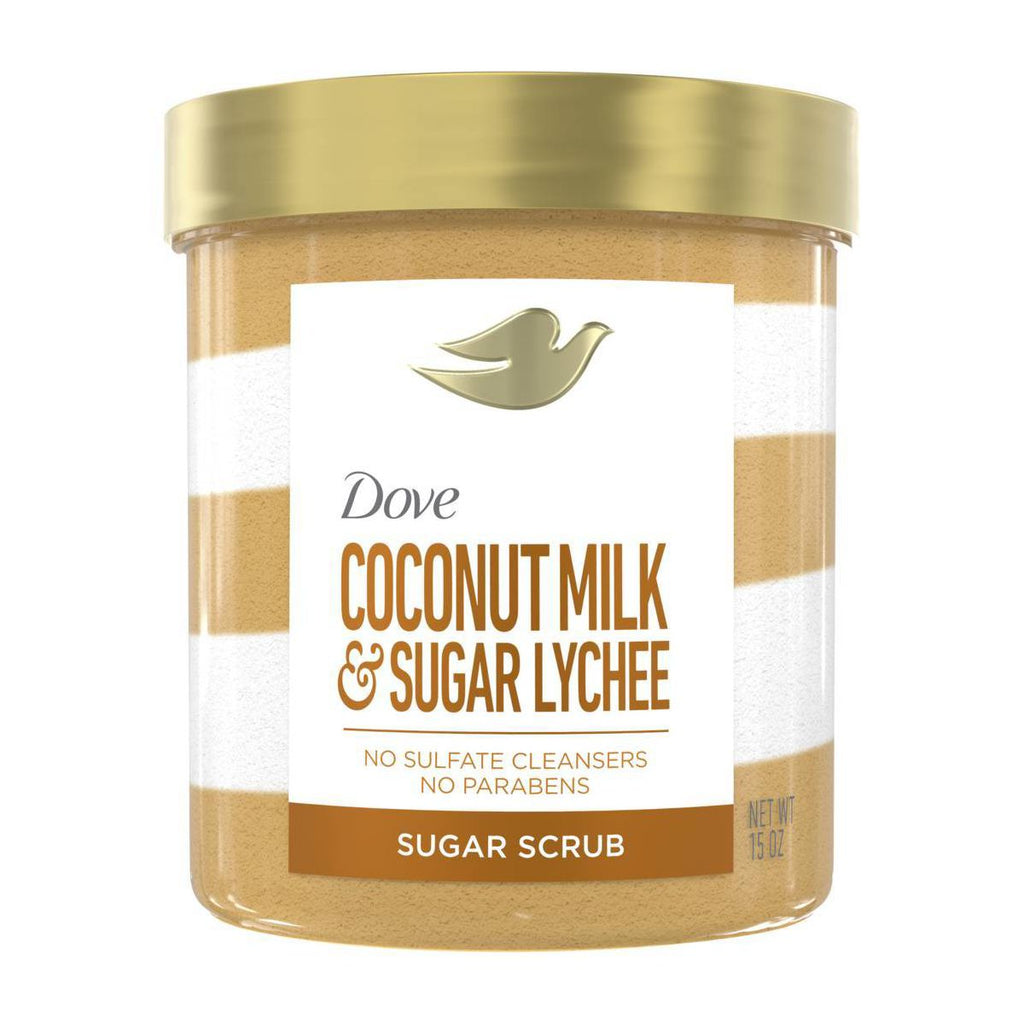 Dove Beauty Body Sugar Scrub - Coconut Milk & Sugar Lychee - 15oz