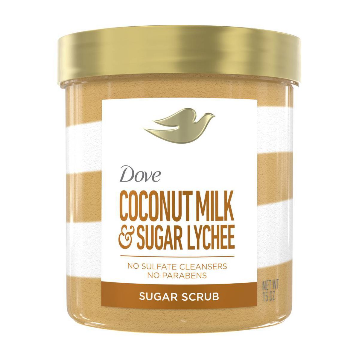 Dove Beauty Body Sugar Scrub - Coconut Milk & Sugar Lychee - 15oz
