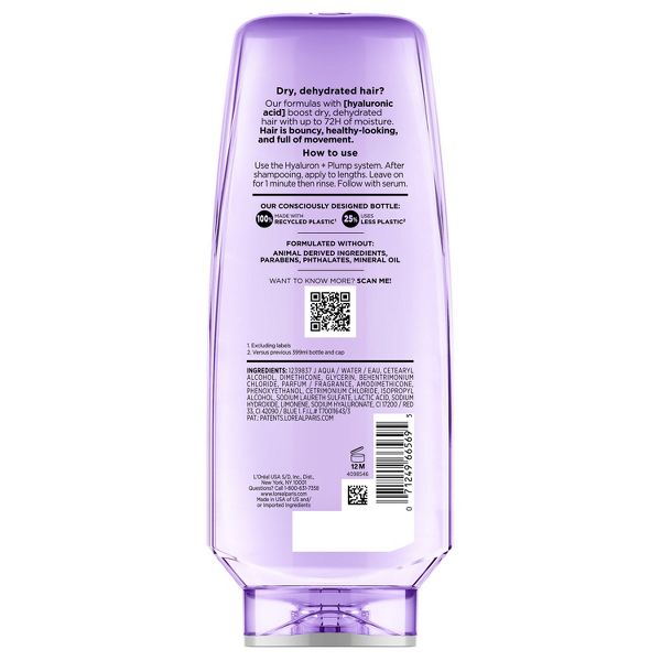L'Oreal Paris Elvive Hyaluron Hydrating Conditioner Paraben-Free - 13.5 fl oz