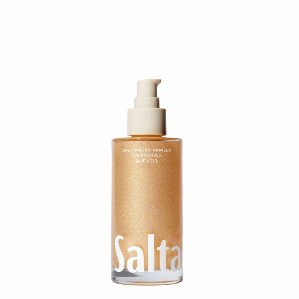 Saltair Shimmering Body Oil for Dewy and Glowing Skin - Salt Water Vanilla - 4 fl oz