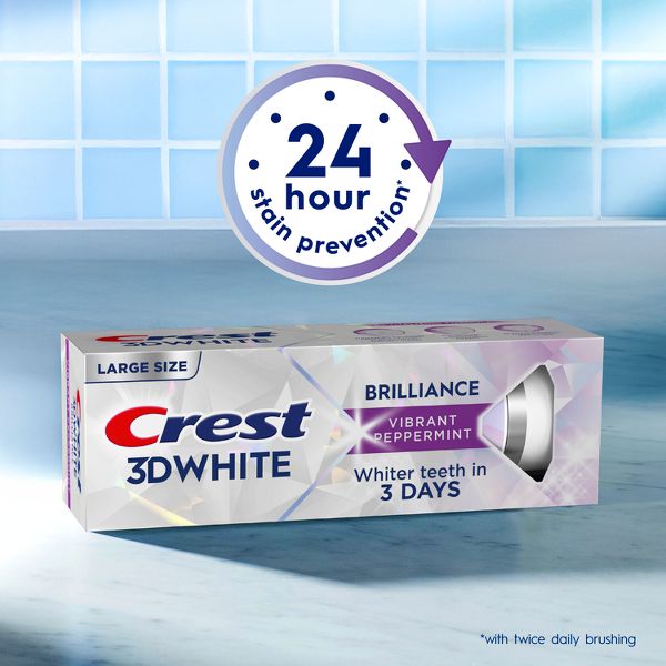 Crest 3D White Brilliance Vibrant Toothpaste - Peppermint - 4.6oz