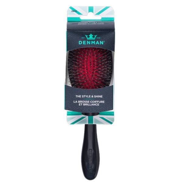 DENMAN Style & Shine Hair Cushion Brush - Black