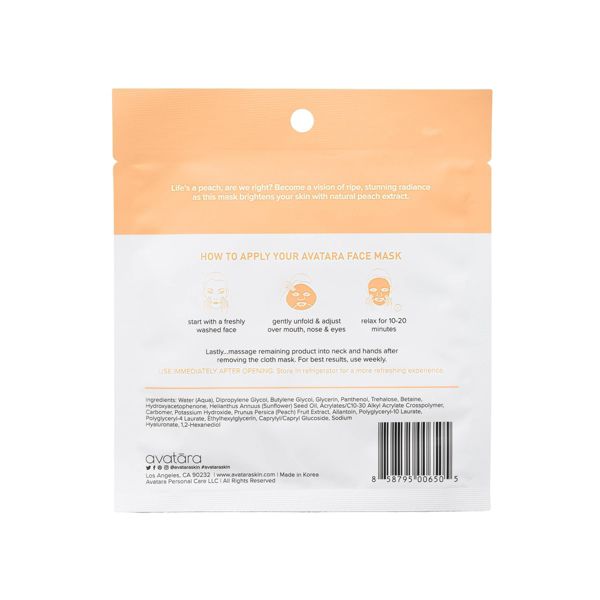 Avatara Peach Beach Brightening Mask - 0.71 fl oz
