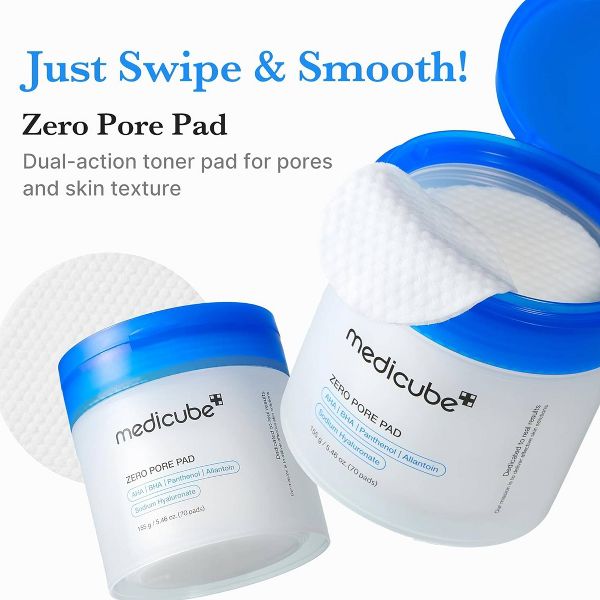 medicube Zero Pore Pad Korean Skincare - 5.46oz/70ct