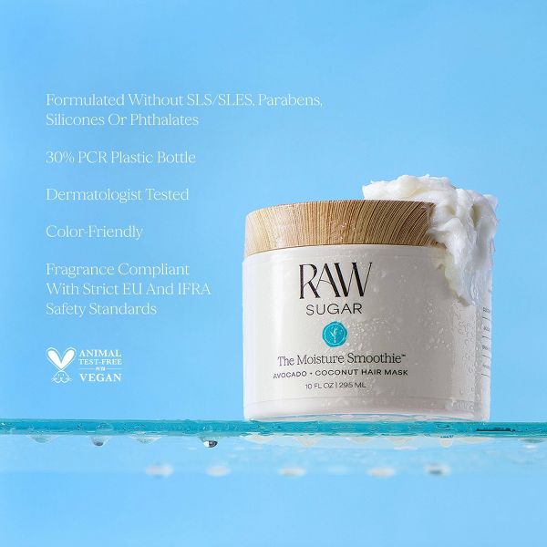 Raw Sugar The Moisture Smoothie Hair Mask - Avocado + Coconut - 10 oz