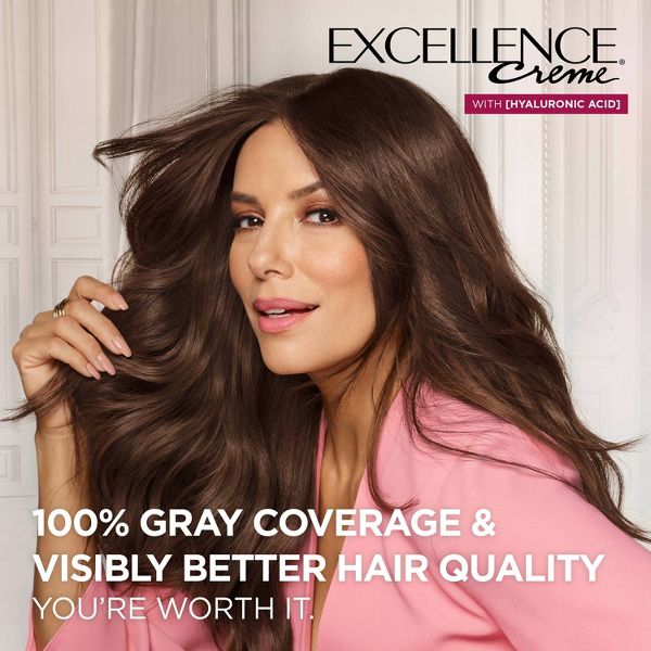 L'Oreal Paris Excellence Triple Protection Permanent Hair Color - 6.3 fl oz - 4AR Dark Chocolate Brown - Aluminum & Paraben Free