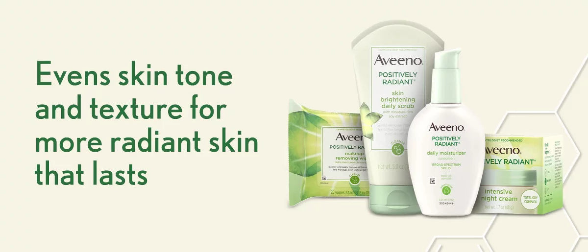Aveeno Positively Radiant Oil-Free Makeup Removal Facial Wipes for All Skin Types - 25 ct