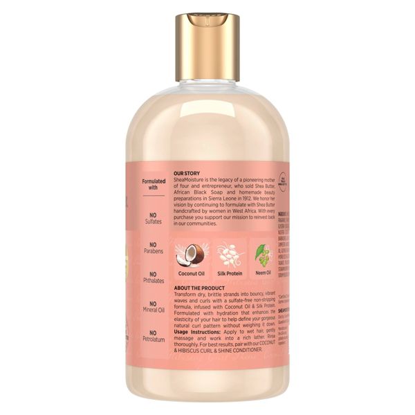 SheaMoisture Coconut & Hibiscus Curl & Shine Shampoo - 3.2 fl oz