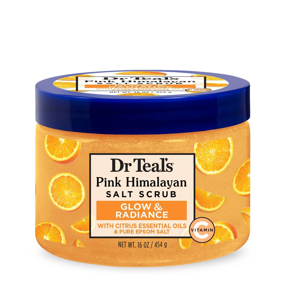 Dr Teal's Glow & Radiance Vitamin C Citrus Salt Scrub - 16oz