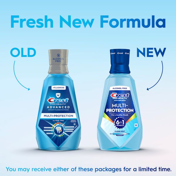 Crest Pro-Health Advanced Multi-Protection Alcohol Free Mouth Wash - Fresh Mint - 1L/2pk
