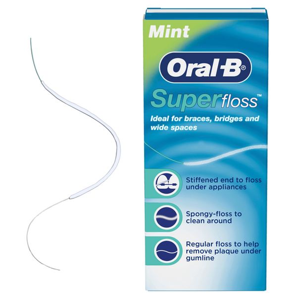 Oral-B Mint Super Floss Pre-Cut Strands - 50ct