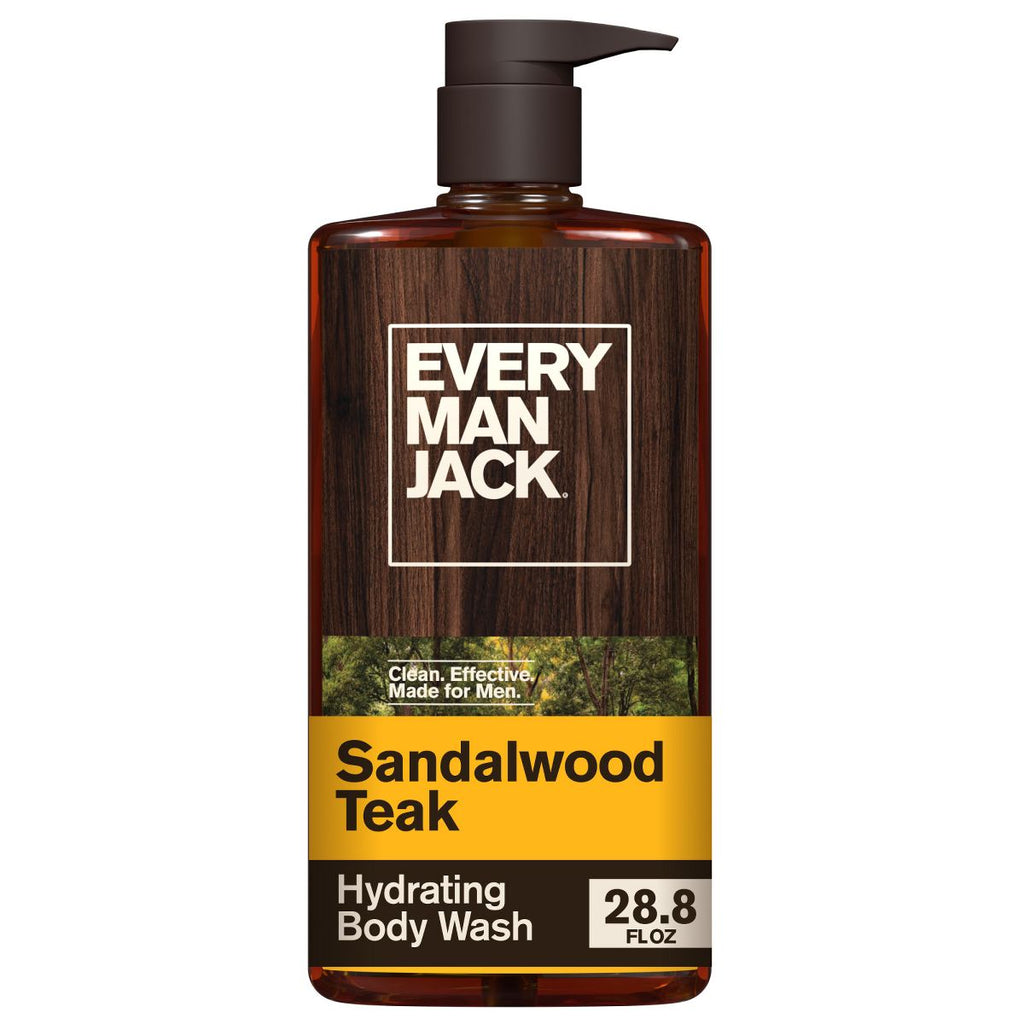 Every Man Jack Naturally Derived Men's Body Wash - Sandalwood Teak - 28.8 fl oz