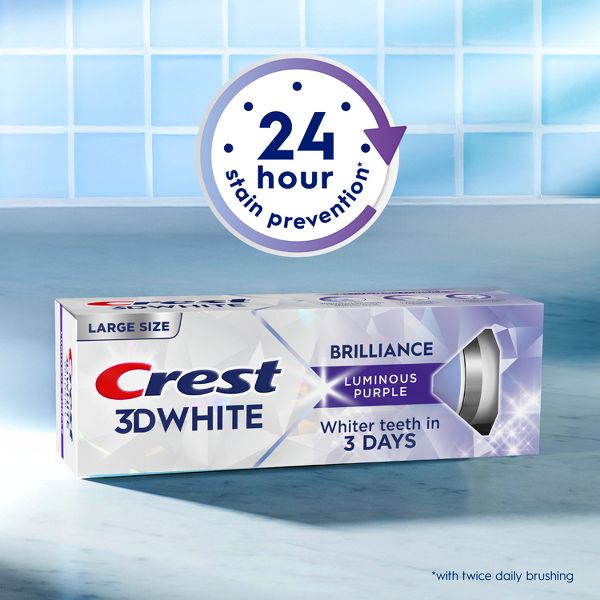 Crest 3D White Brilliance Luminous Purple Toothpaste - 4.6oz