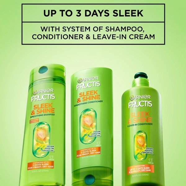 Garnier Fructis Active Fruit Protein Sleek & Shine Leave-In Conditioning Cream Twin Pack - 20.4 fl oz