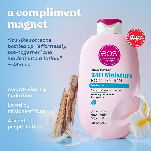 eos Shea Better 24H Moisture Body Lotion - Fresh & Cozy - 16 fl oz