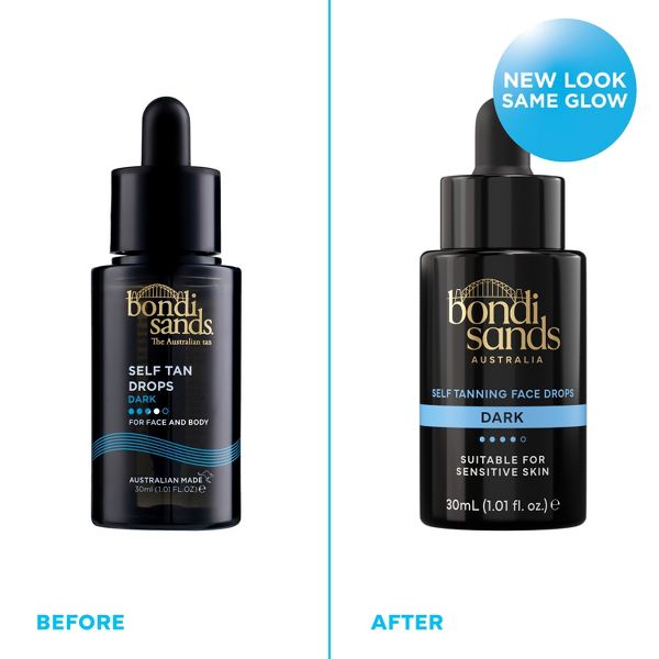 Bondi Sands Self Tanner Tanning Drops for Face and Body - Dark - 1.01 fl oz