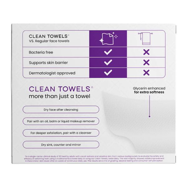 Clean Skin Club Healthy Aging Towels - XL - 10ct