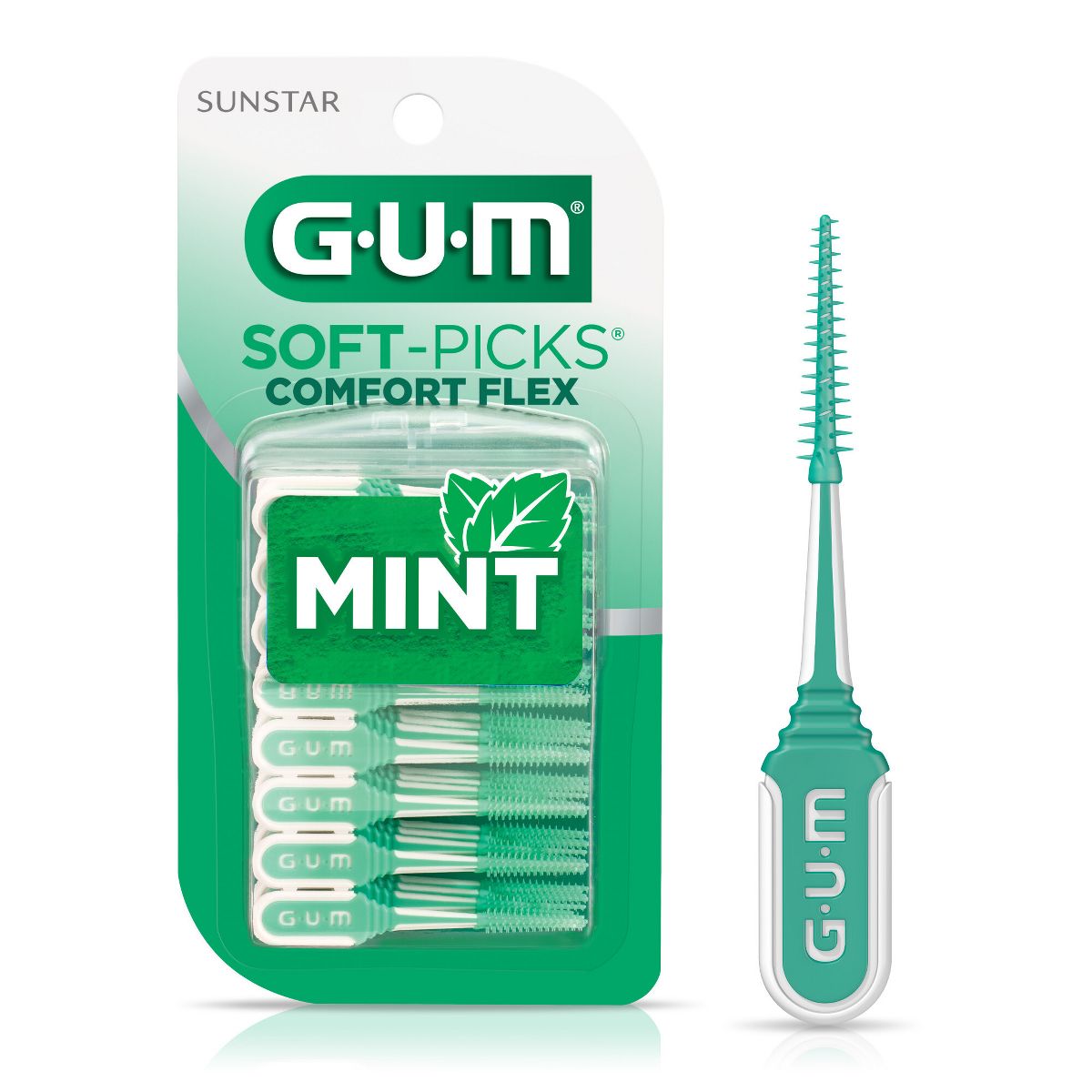 GUM Soft-Picks Comfort Flex Mint Dental Picks - 80ct