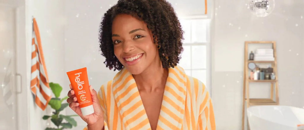 hello Vitamin C Teeth Whitening Toothpaste with Fluoride - Natural Peppermint - 4oz