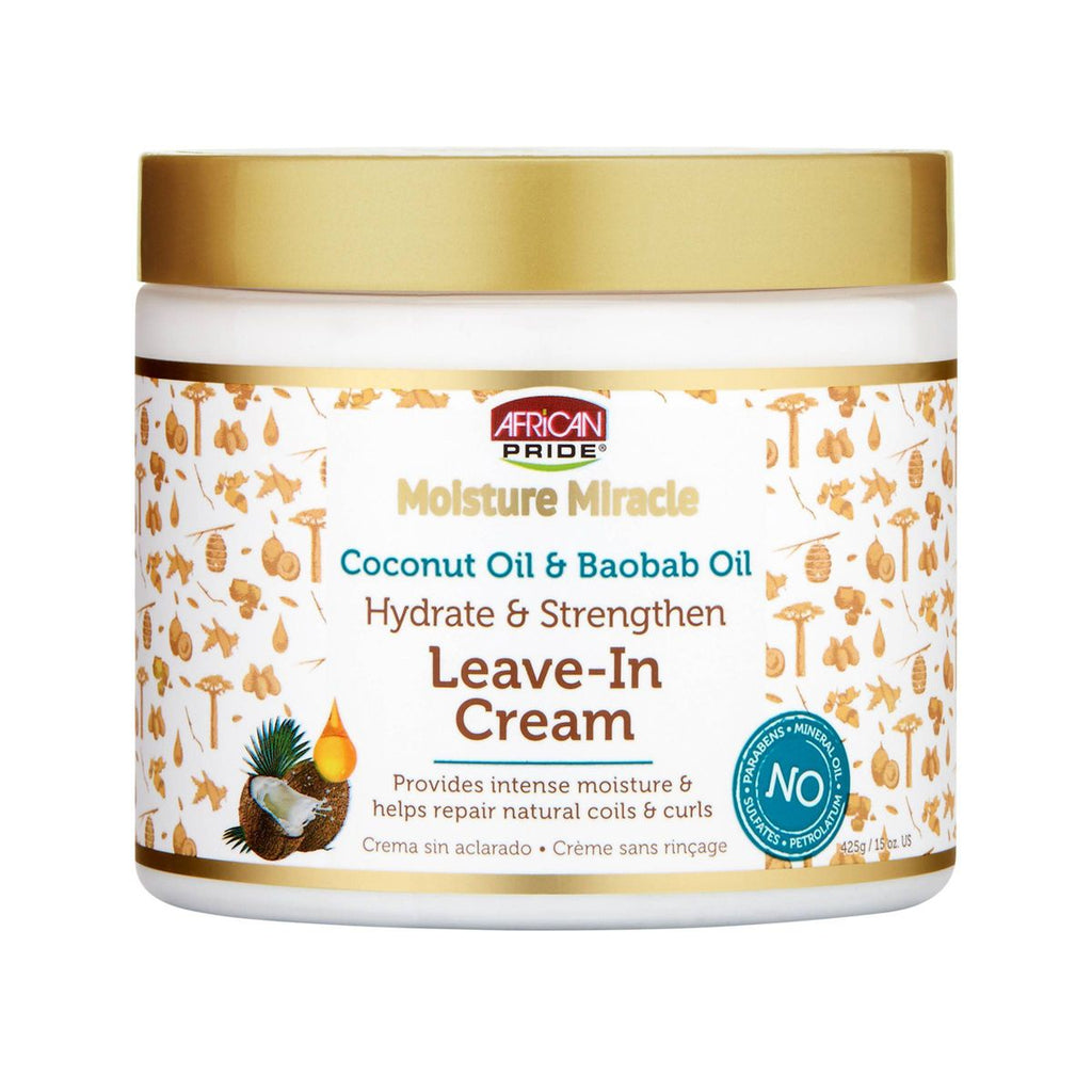 African Pride Coconut Oil & Baobab Oil Leave In Hair Cream - 15 fl oz