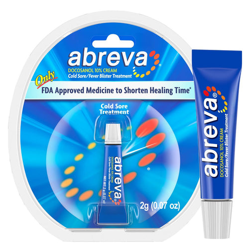 Abreva Docosanol 10% Cream Cold Sore/Fever Blister Treatment Tube - 0.07oz