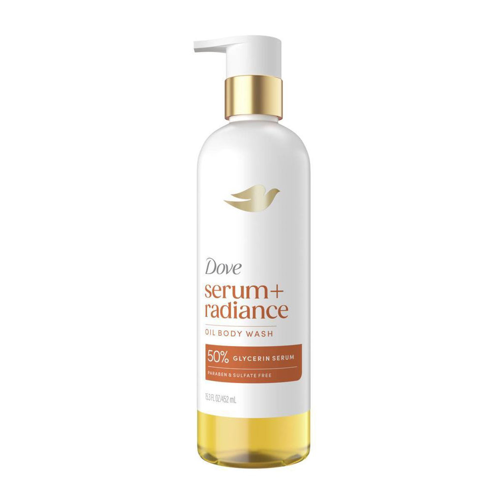 Dove Beauty Serum+Radiance Oil Body Wash - 50% Glycerin Serum - 15.3 fl oz