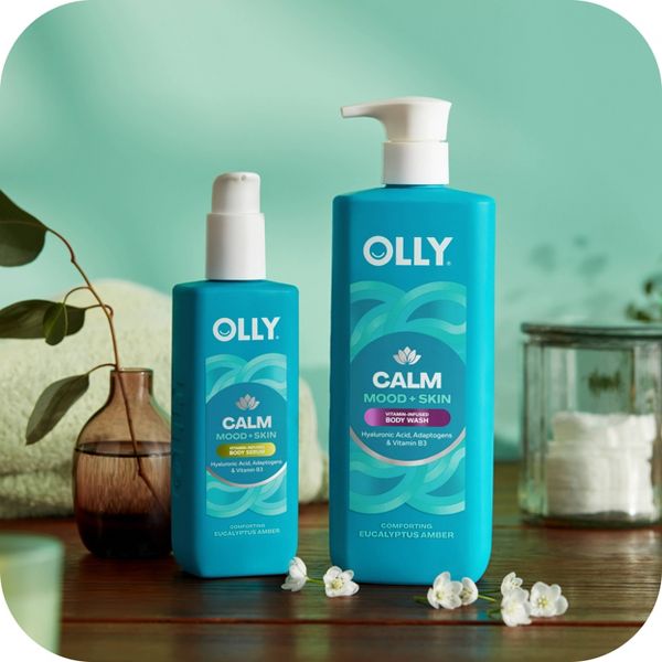 OLLY Calm Mood and Skin Vitamin-Infused Body Wash - Eucalyptus Amber - 17 fl oz