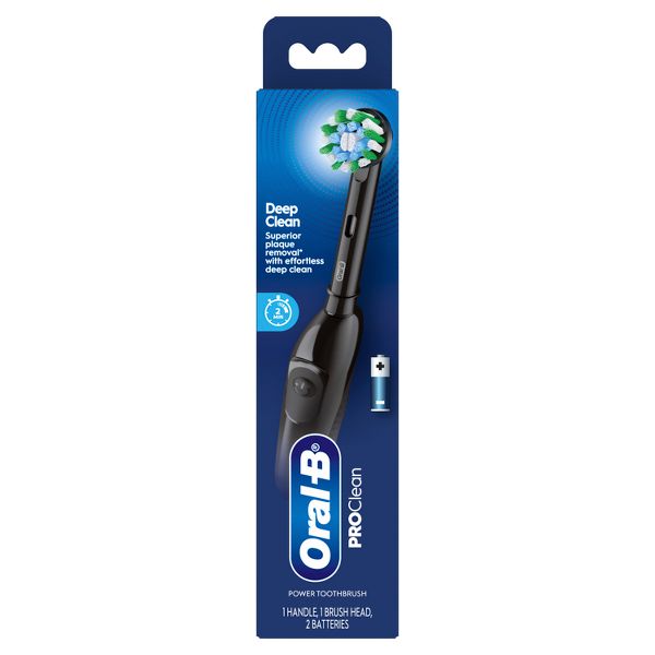 Oral-B ProClean Deep Clean Battery Electric Toothbrush with Timer and Brush Head - Black