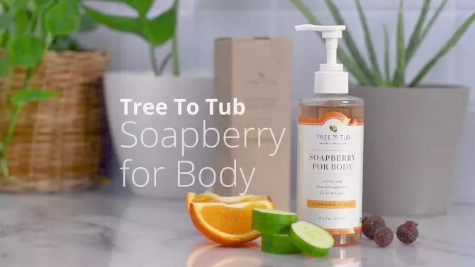 Tree To Tub Citrus Body Wash for Dry Skin & Sensitive Skin - pH Balanced Moisturizing Body Wash, Hydrating Sulfate Free Body Soap for Women & Men