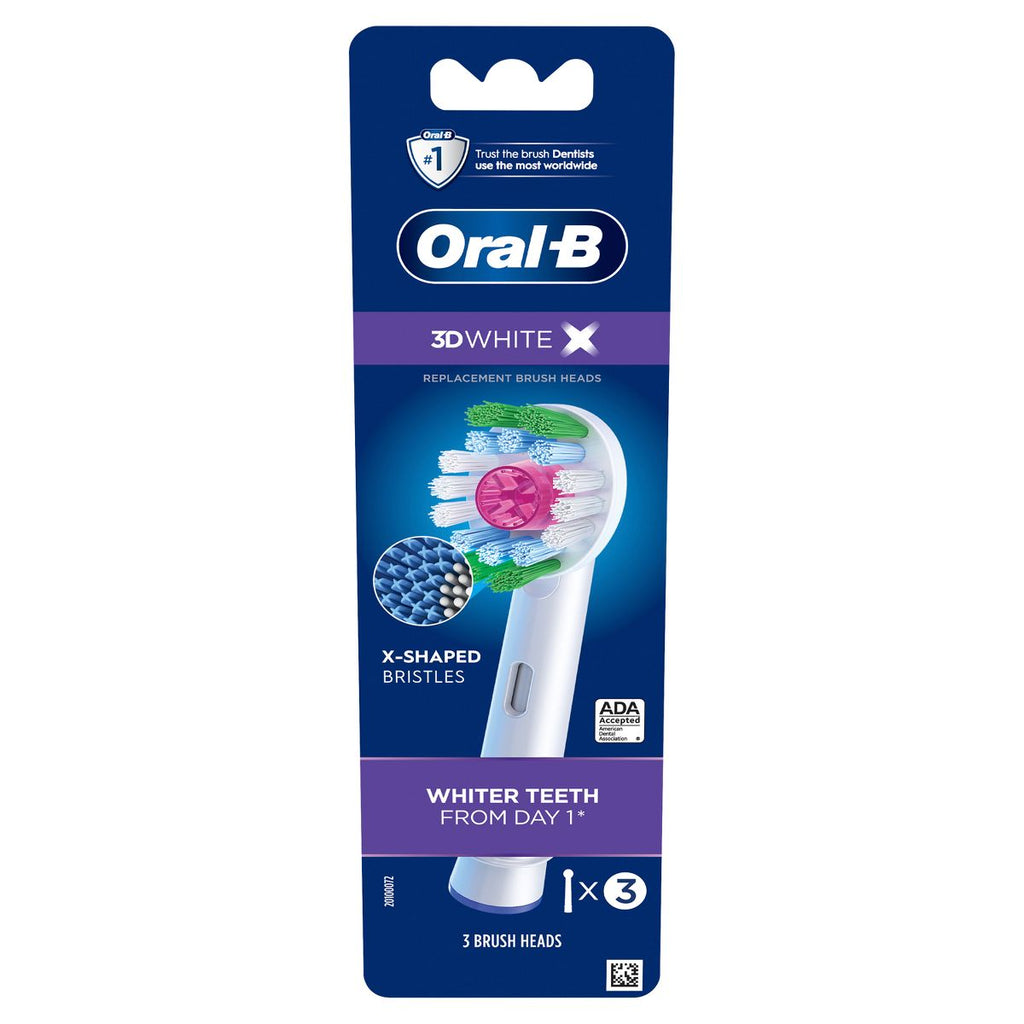 Oral-B 3D White X-Filament Replacement Brush Heads - 3ct