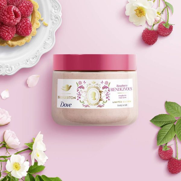 Dove Beauty Limited Edition Bridgerton Body Scrub - Raspberry Rendezvous - Raspberry and Vanilla Scent - 15oz