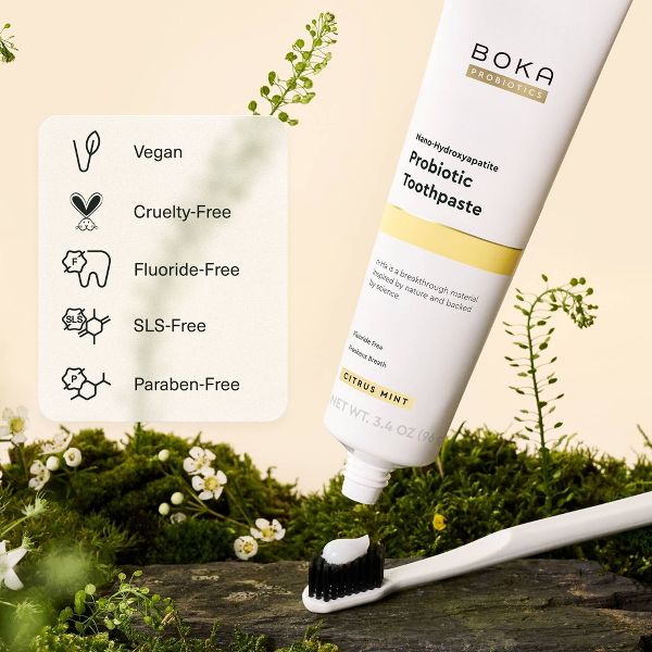 Boka n-Ha Probiotic Toothpaste - Citrus Mint - 3.4oz